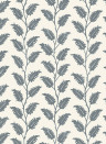 Josephine Munsey Tapete Leaf Wiggle - Bude Blue/ Cotswold White