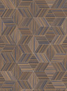 Eijffinger Wallpaper Veneer Diamonds - Indigo