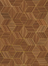 Eijffinger Wallpaper Veneer Diamonds - Mahogany