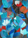 Jannelli & Volpi Wandbild Siwa - Blue Red Panel 4