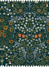 House of Hackney Fabric Blackthorn - Velvet - Billiard Green