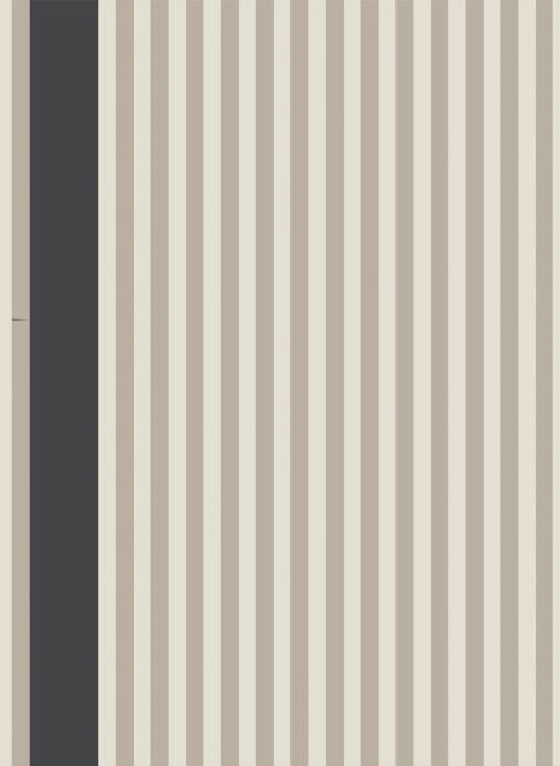 Farrow & Ball Carta da parati Stripe - Liquorice/ Roasted Macadamia