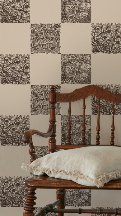 Josephine Munsey Wallpaper Animal Check - Chimney/ Cromwell Stone