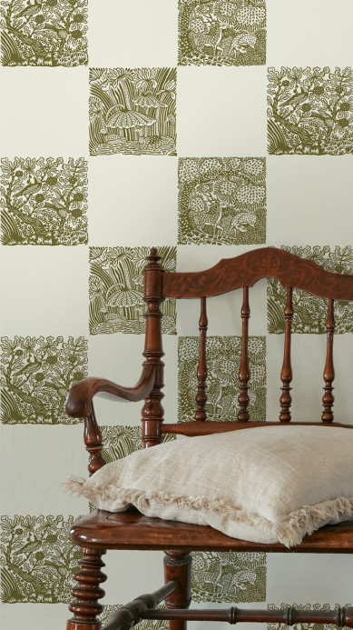 Josephine Munsey Wallpaper Animal Check - Trixie/ Ringhill White