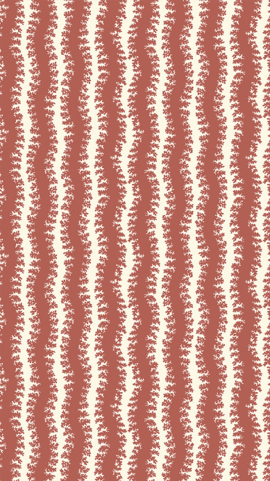 Josephine Munsey Wallpaper Elkhorn Stripe - Red Toppings/ Clarke White