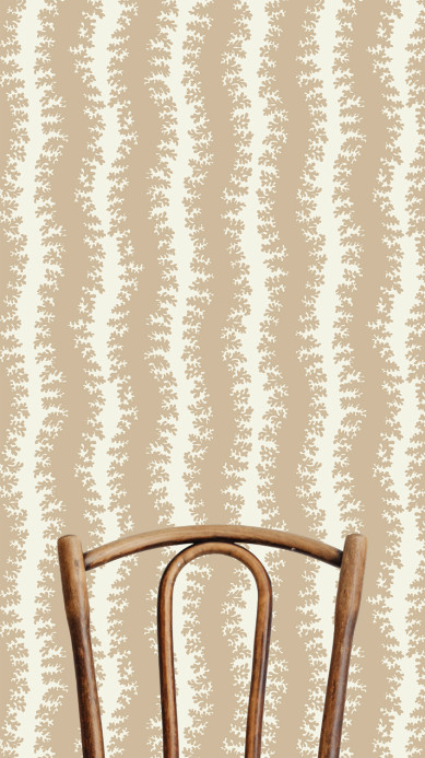 Josephine Munsey Wallpaper Elkhorn Stripe - Stepping Stone/ Ringhill White