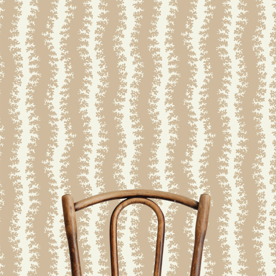 Josephine Munsey Wallpaper Elkhorn Stripe - Stepping Stone/ Ringhill White