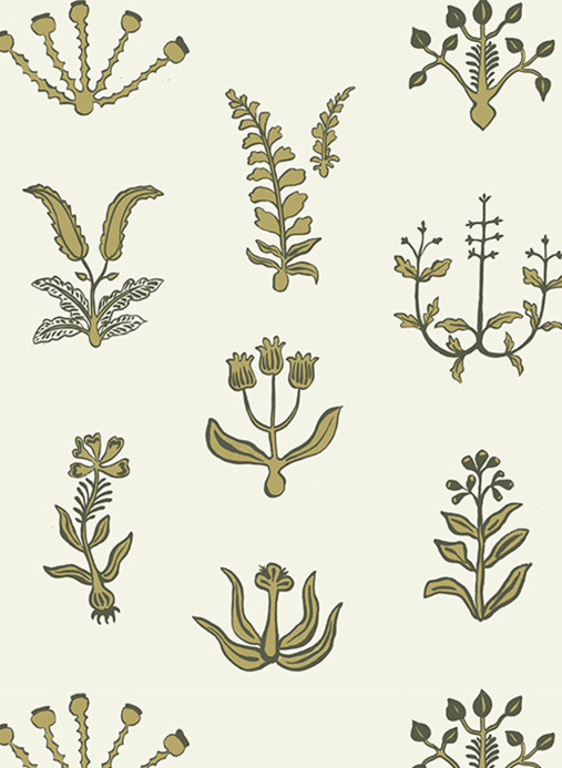 Josephine Munsey Wallpaper Floral Spot - Chaingate Green/ Meadow/ Ringhill White