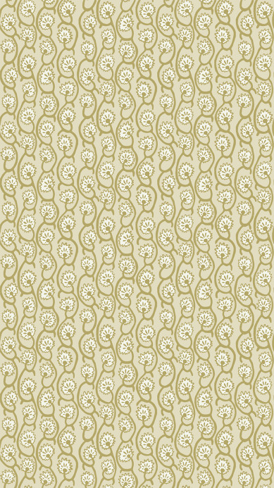 Josephine Munsey Wallpaper Geranium Stripe - Meadow/ Maitland Green/ Skirting White