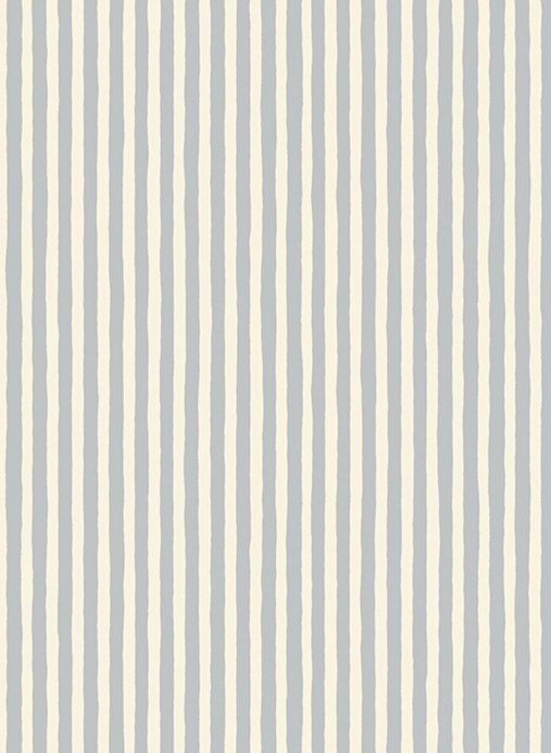 Josephine Munsey Carta da parati Hand Painted Stripe - Barton Blue/ Cotswold White