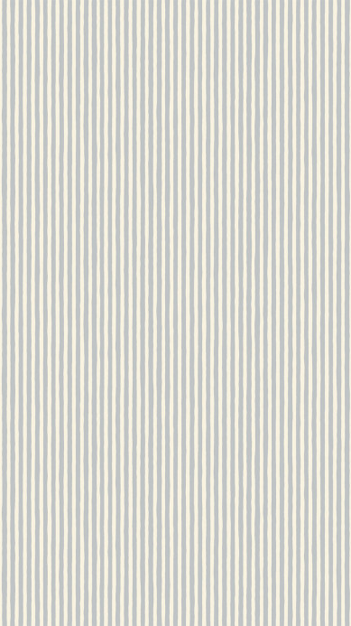 Josephine Munsey Wallpaper Hand Painted Stripe - Barton Blue/ Cotswold White