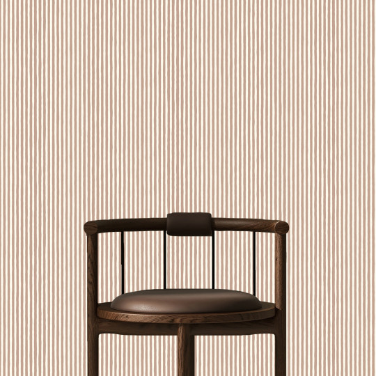 Josephine Munsey Wallpaper Hand Painted Stripe - Ham Pink/ Cotswold White