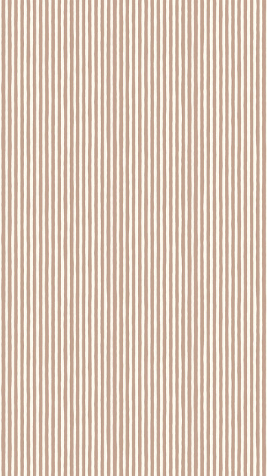 Josephine Munsey Tapete Hand Painted Stripe - Ham Pink/ Cotswold White