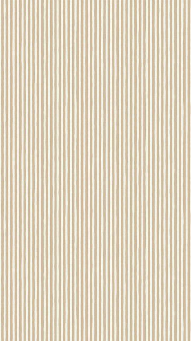 Josephine Munsey Carta da parati Hand Painted Stripe - Stepping Stone/ Skirting White