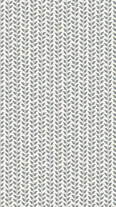 Josephine Munsey Wallpaper Leaf Wiggle - Bude Blue/ Cotswold White