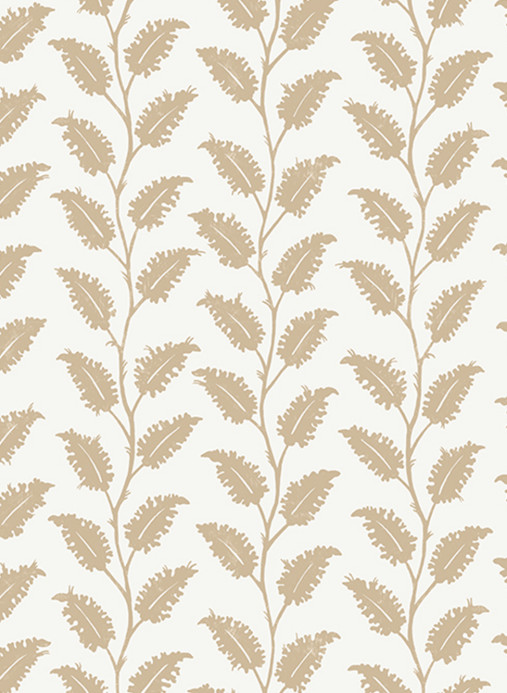 Josephine Munsey Wallpaper Leaf Wiggle - Stepping Stone/ Skirting White