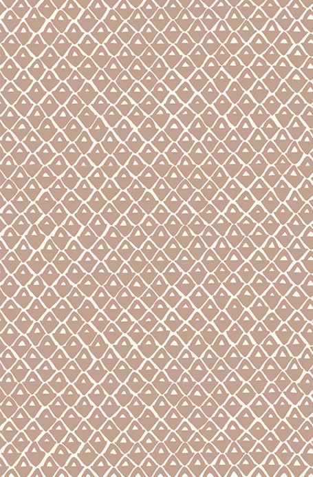 Josephine Munsey Wallpaper Pineapple Squares - Ham Pink/ Cotswold White