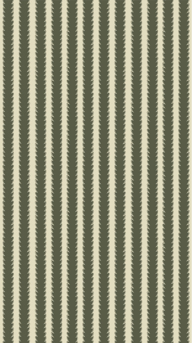 Josephine Munsey Wallpaper Scallop Stripe - Chaingate Green/ Maitland Green