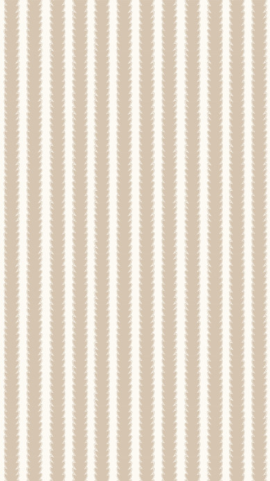 Josephine Munsey Papier peint Scallop Stripe - Cromwell Stone/ Hilles White