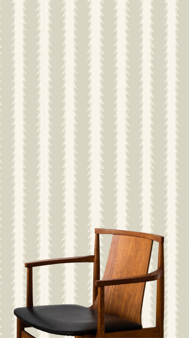 Josephine Munsey Wallpaper Scallop Stripe - Rudge Hill/ Washbrooke