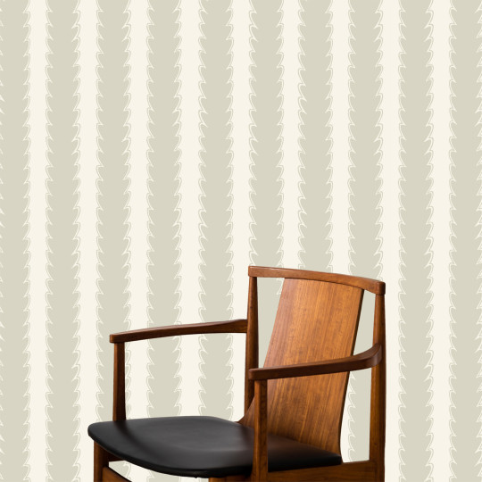 Josephine Munsey Wallpaper Scallop Stripe - Rudge Hill/ Washbrooke