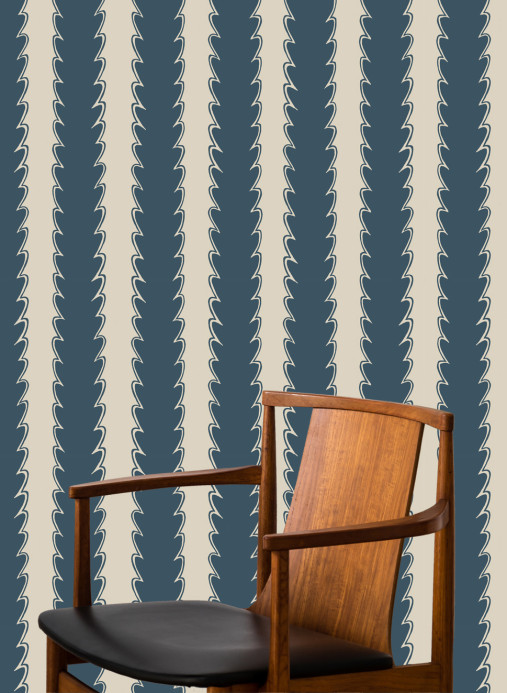 Josephine Munsey Wallpaper Scallop Stripe