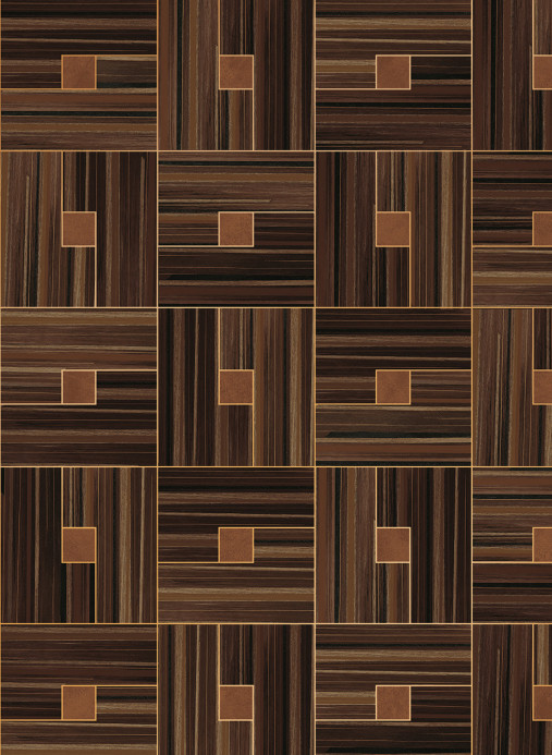 Eijffinger Papier peint Veneer Blocks - Chocolate