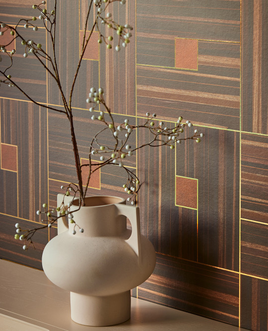 Eijffinger Wallpaper Veneer Blocks - Chocolate