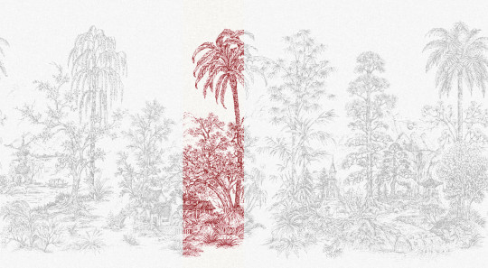 Jannelli & Volpi Wandbild Mandalay - White Red Panel 4