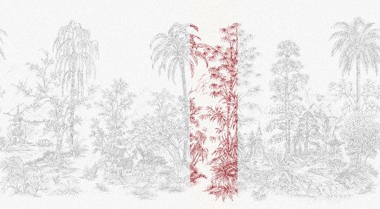 Jannelli & Volpi Wandbild Mandalay - White Red Panel 5