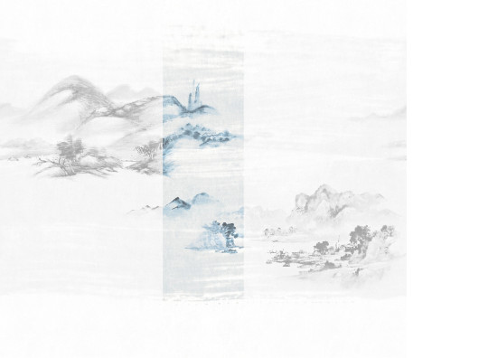 Jannelli & Volpi Wandbild Kawa - Blue Panel 3