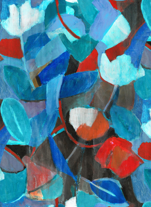 Jannelli & Volpi Papier peint panoramique Siwa - Blue Red Panel 1