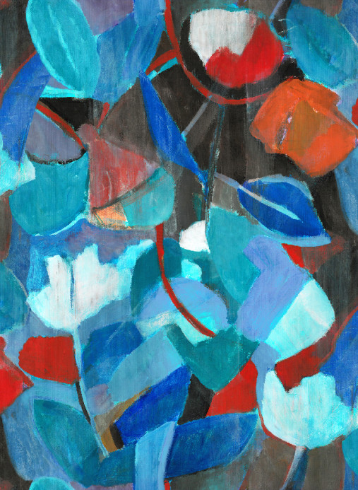 Jannelli & Volpi Wandbild Siwa - Blue Red Panel 5