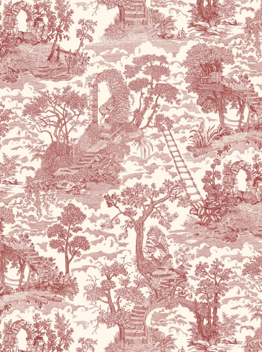 Josephine Munsey Tapete Islet Hoping Toile - Red