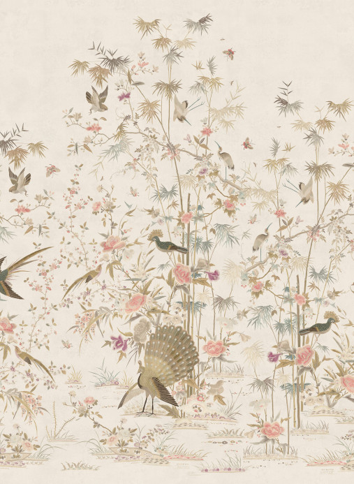 Sandberg Mural Chinoiserie Garden - Eggshell