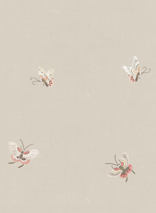 Sandberg Carta da parati Butterflies - Sandstone