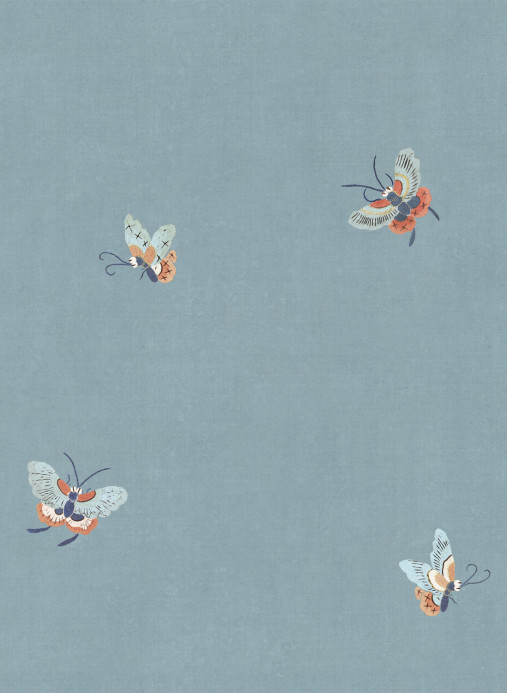 Sandberg Wallpaper Butterflies - Misty Blue