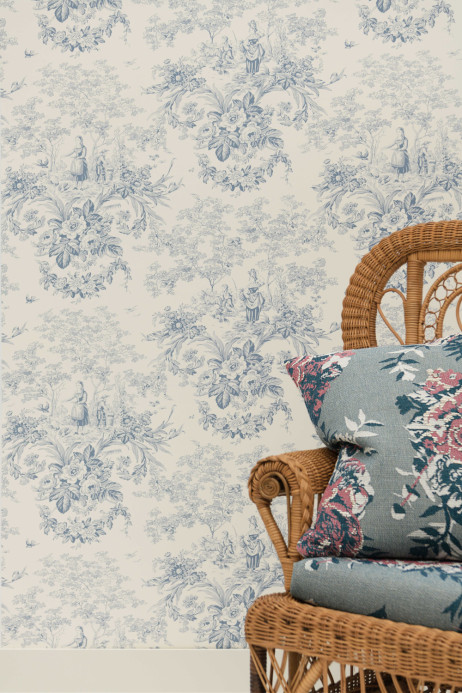 Quenin Wallpaper Beaux Jours - Faience