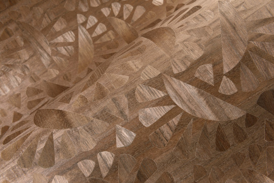 Moooi for Arte Wallpaper Woodblock Beetle Flora - Walnut