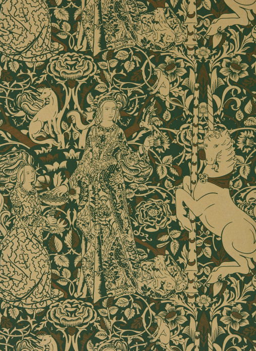 Sanderson Papier peint Aurelias Grail - Gobelin Green/ Bronze