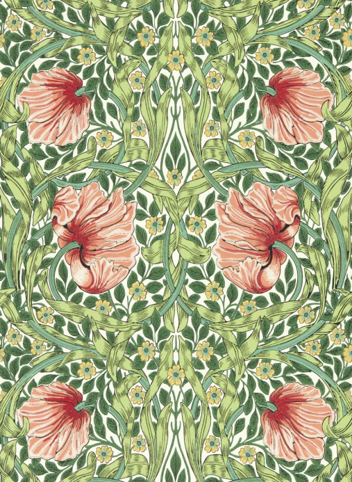 Morris & Co Tapete Pimpernel - Shamrock/ Watermelon