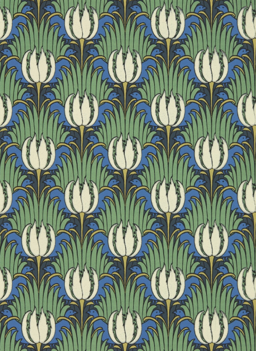 Morris & Co Wallpaper Tulip & Bird - Goblin Green/ Raven