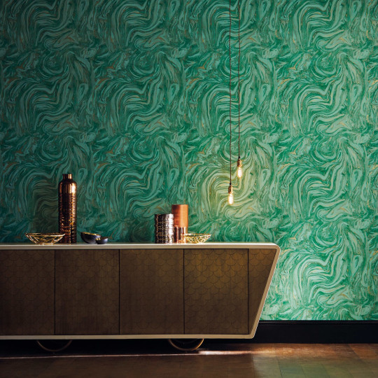 Harlequin Wallpaper Makrana - Emerald