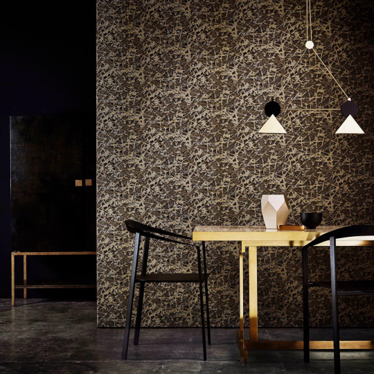 Harlequin Wallpaper Shatter - Gold/ Zinc