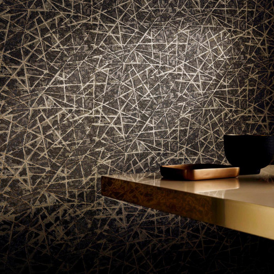 Harlequin Wallpaper Shatter - Gold/ Zinc