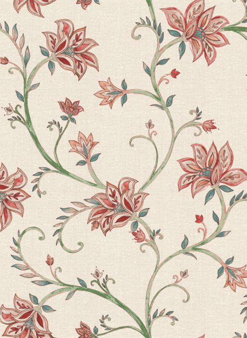 Coordonne Papier peint Lily - Red