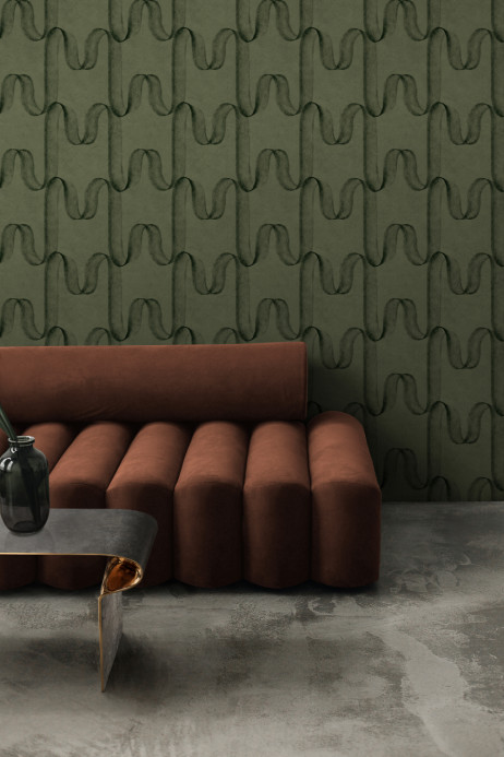 Coordonne Wallpaper Graphite - Olive