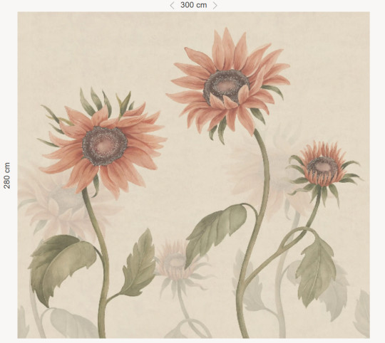 Sandberg Wandbild Sunflowers - Peach