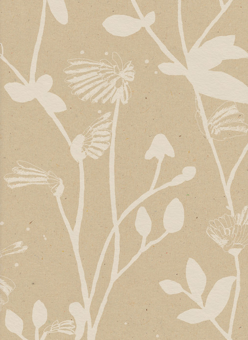 Sian Zeng Papier peint Feather Plant - Beige