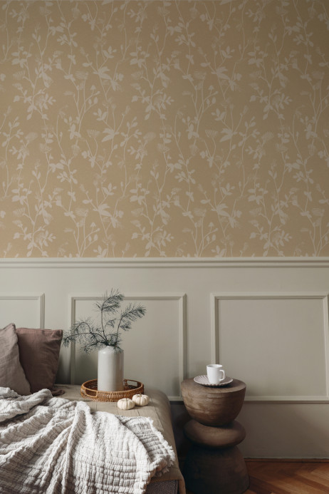 Sian Zeng Wallpaper Feather Plant - Beige